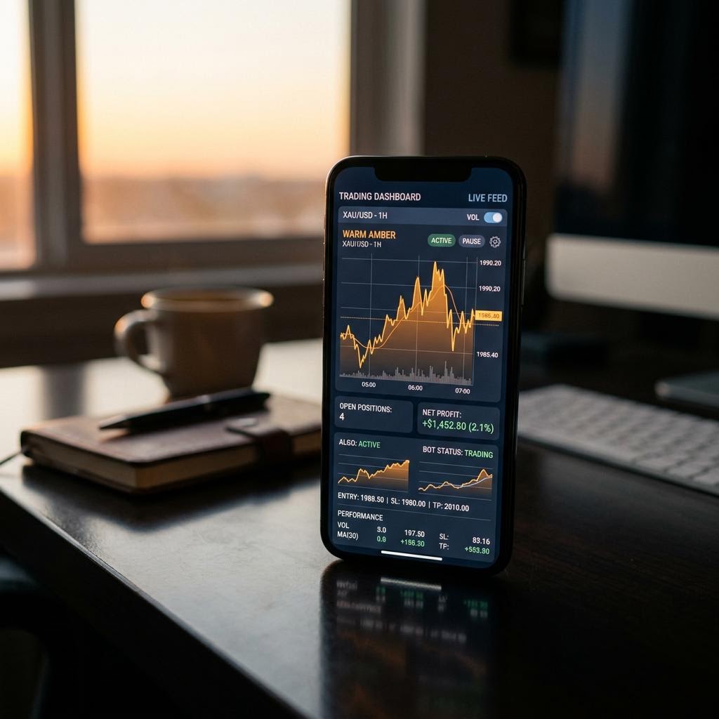 DegisorETH AI Crypto Trading Platform Dashboard auf dem Smartphone